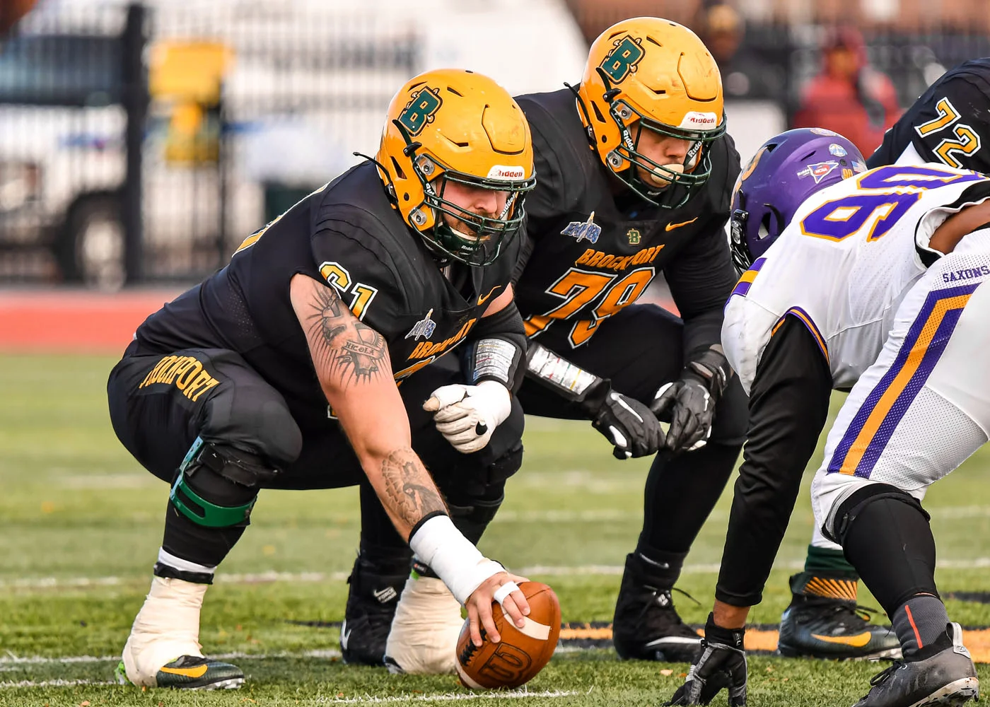 Brockport OL ready for the play to begin