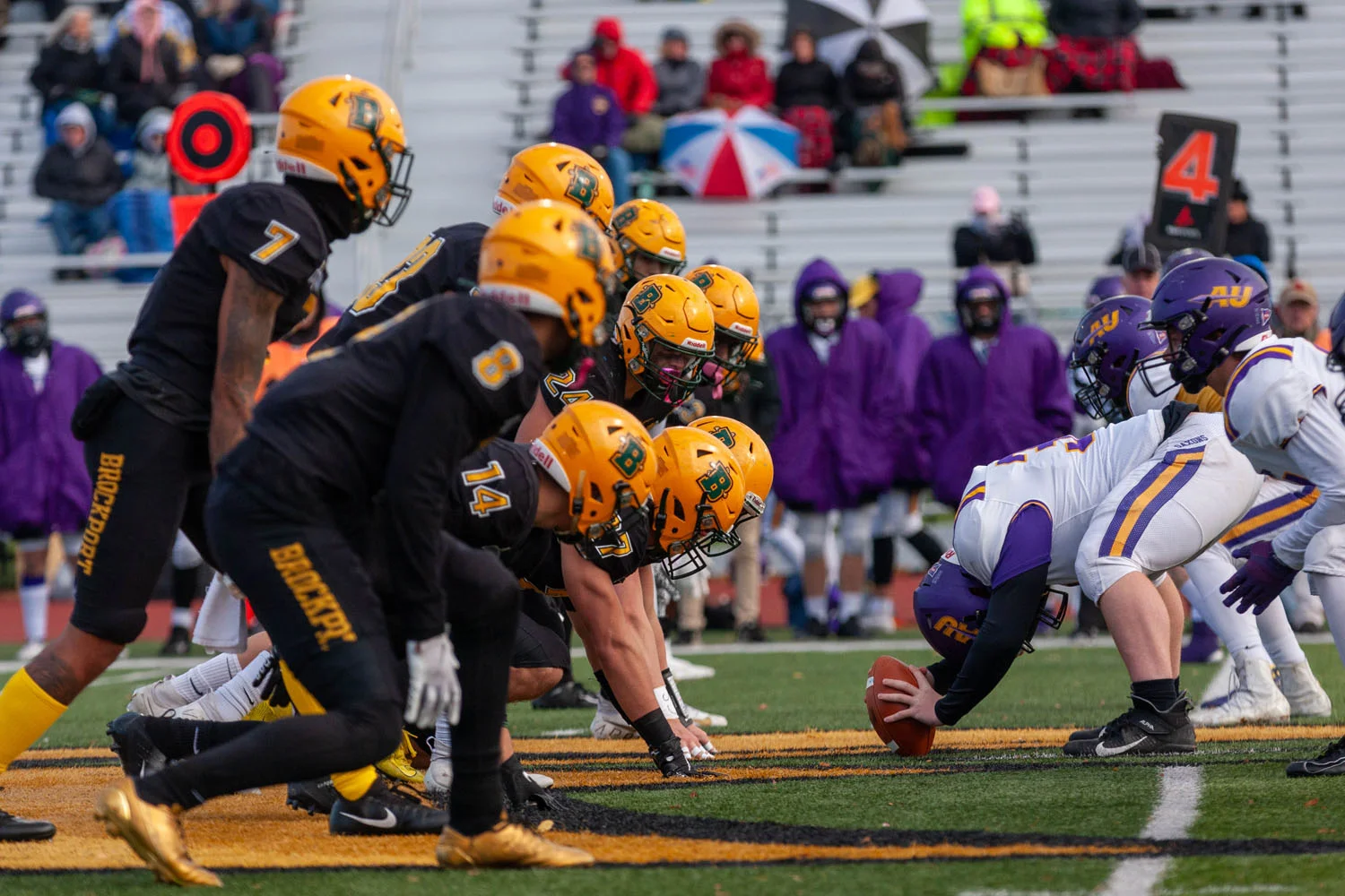 Brockport Special Teams unit looking to get into the backfield at the snap
