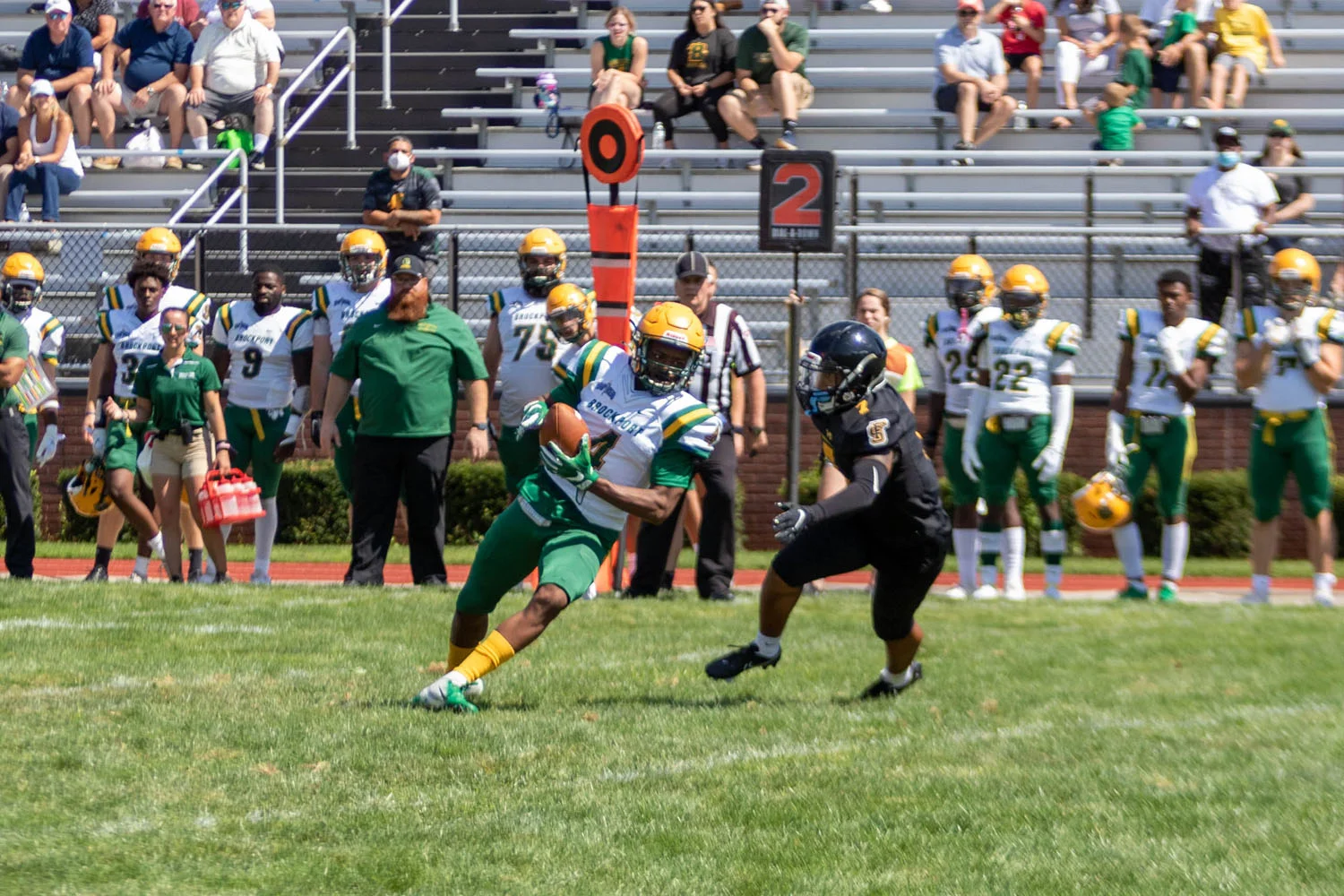 WR with the catch and run against Framingham State
