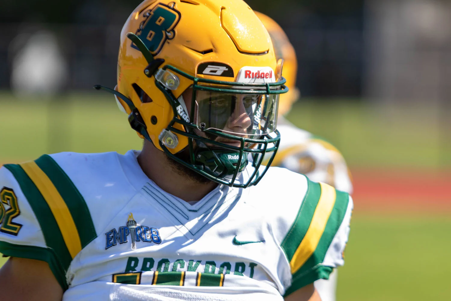 Brockport LB with his gameday focus