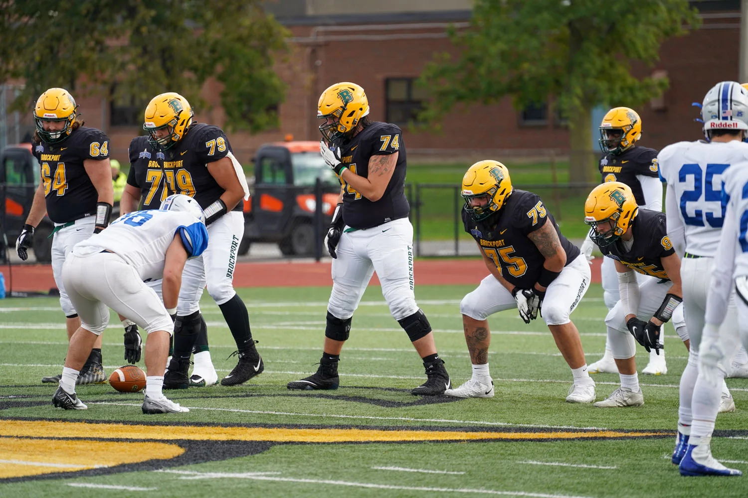 Brockport offense getting set against Hartwick