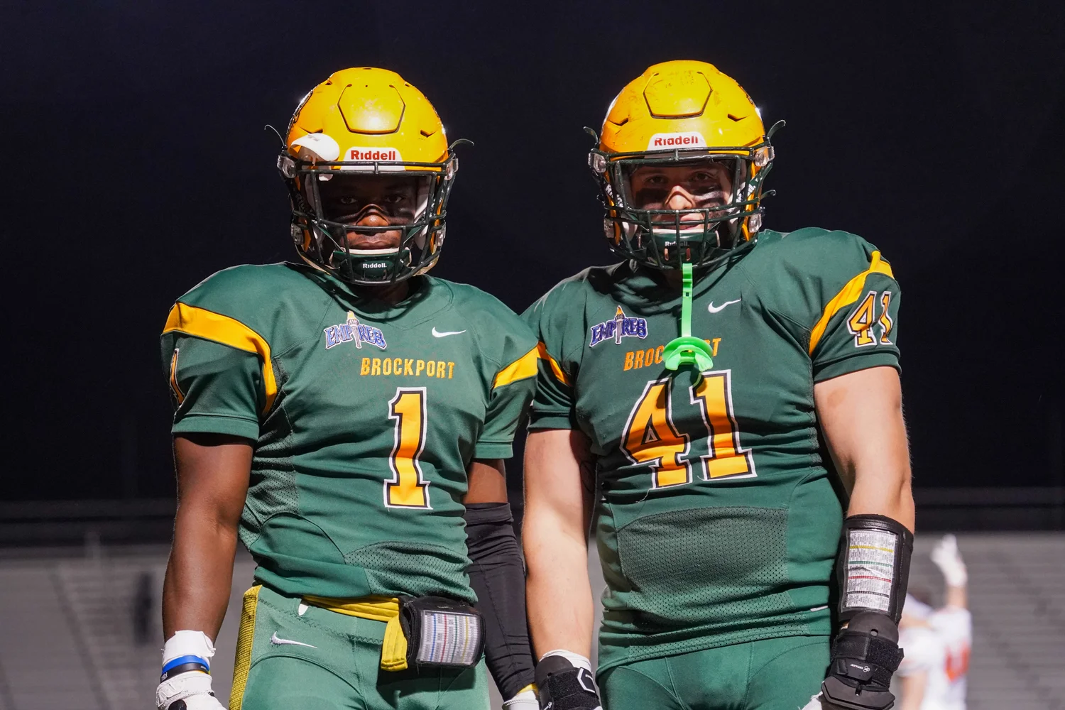 Brockport players posing for the camera after the game