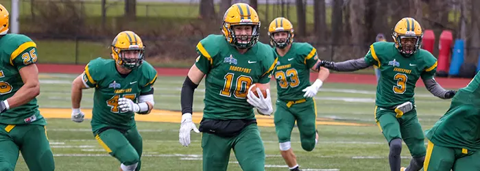 Brockport Golden Eagless Safery with a pick six