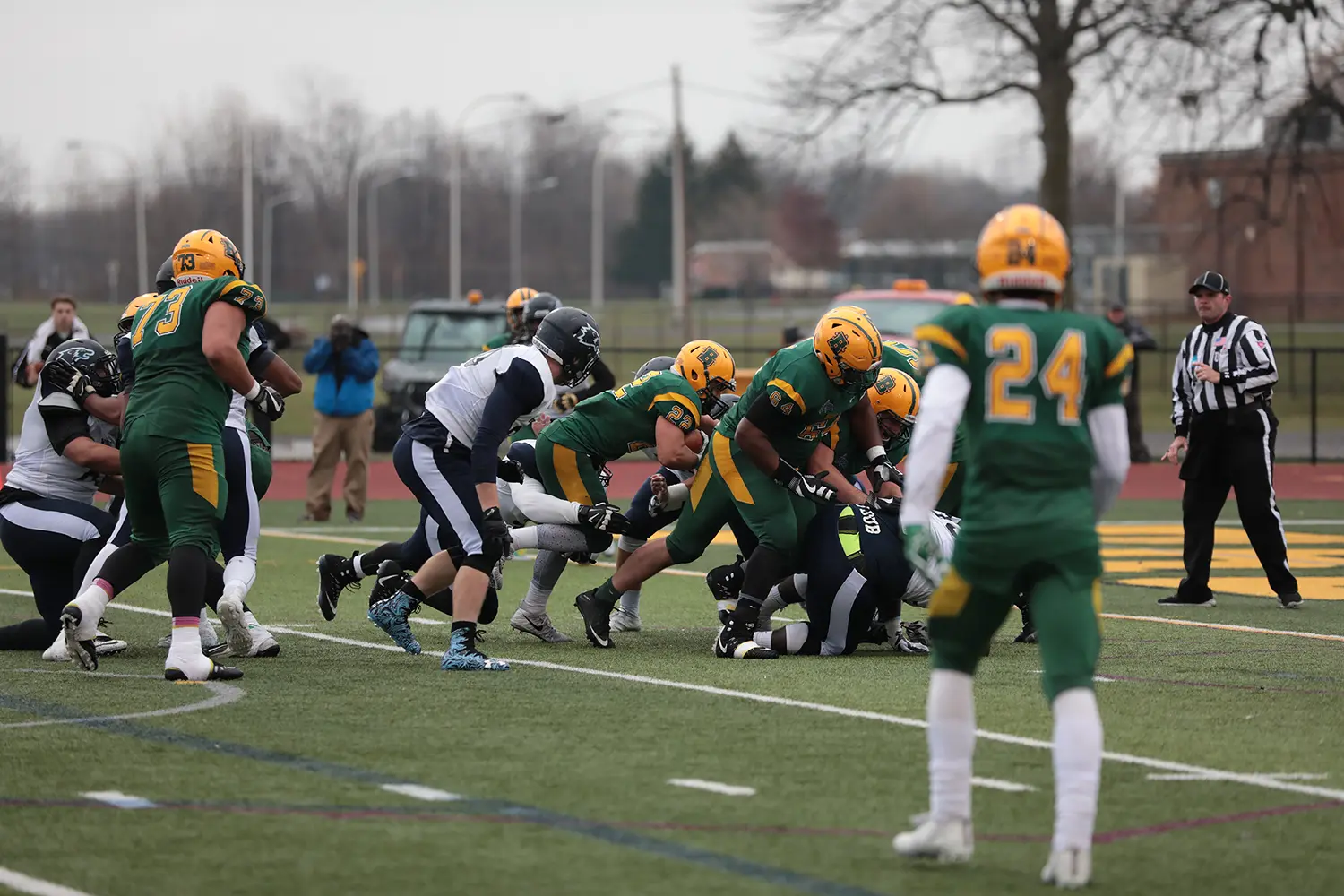 Morrison headed to the endzone