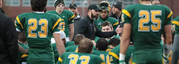 Brockport Golden Eagless Football post game talk