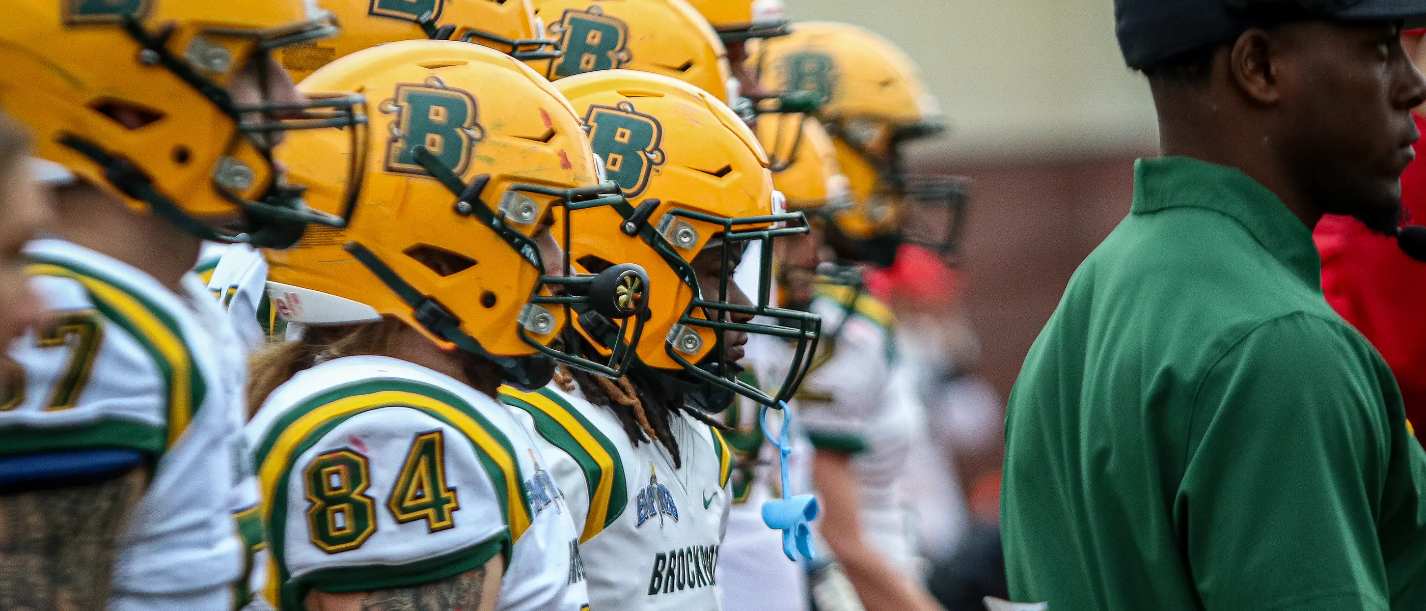 Brockport Football watching along the sidelines