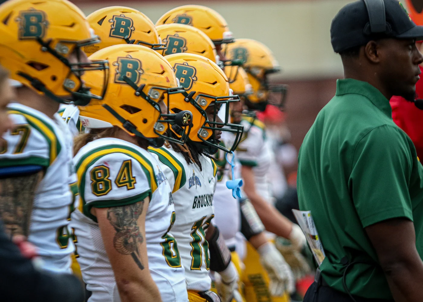 Brockport Golden Eagles on the sidelines
