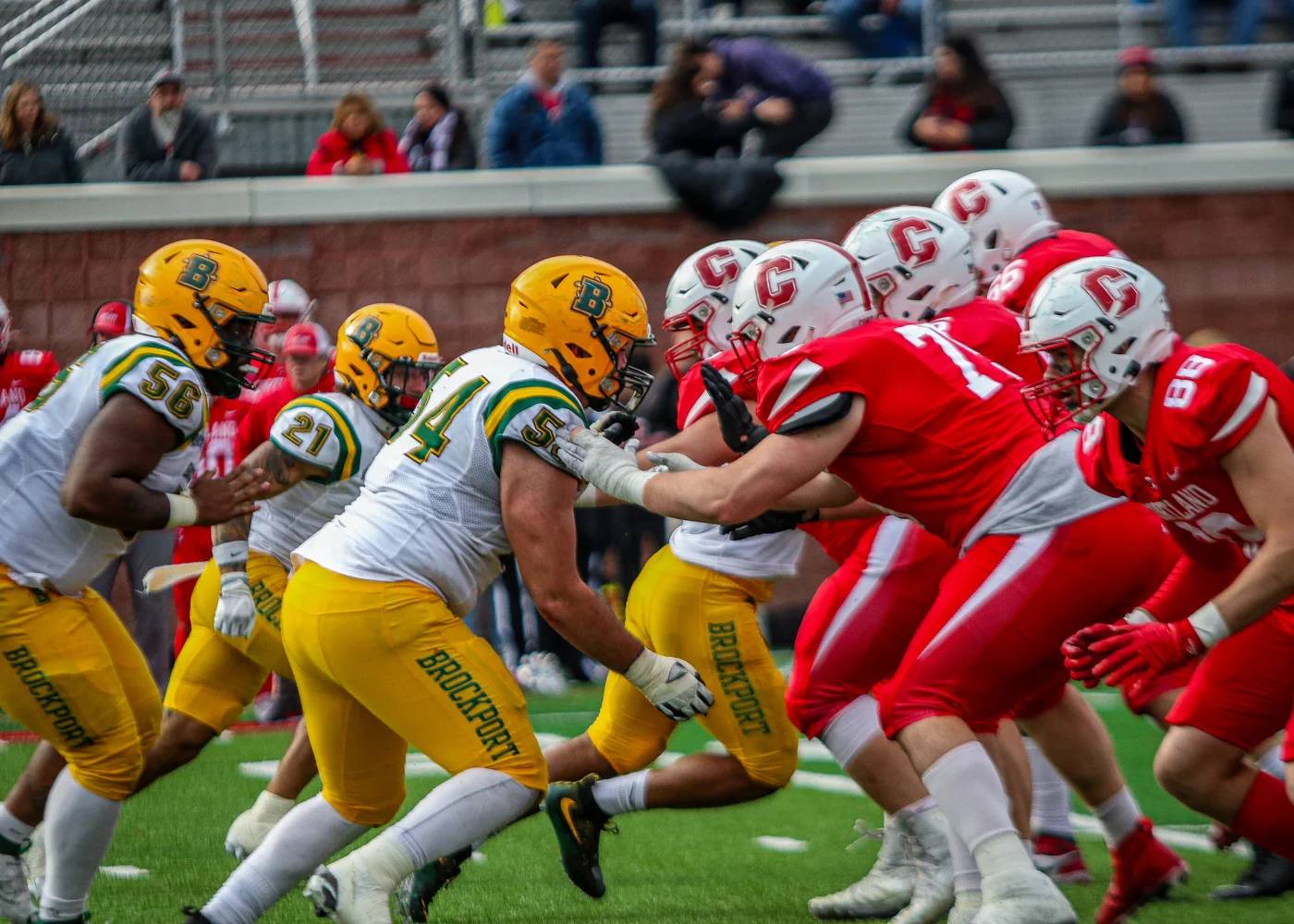 Brockport defense getting after the offense
