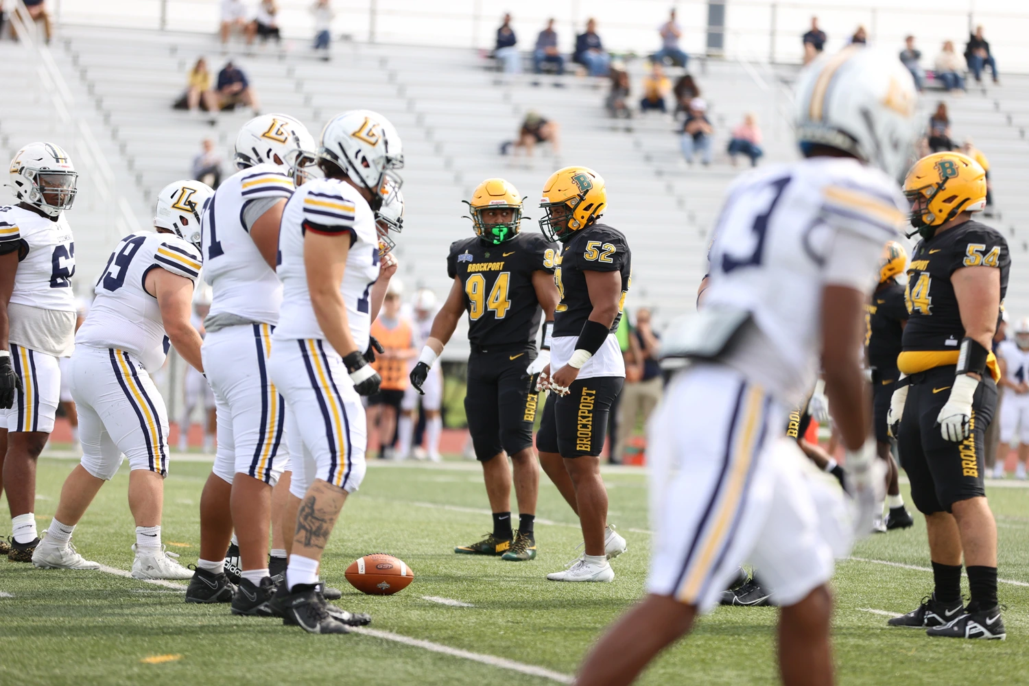 The Brockport Defense getting ready for the play