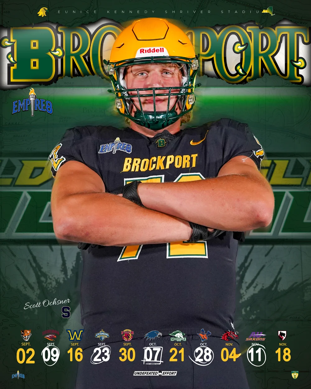 Brockport Football player Scott O.