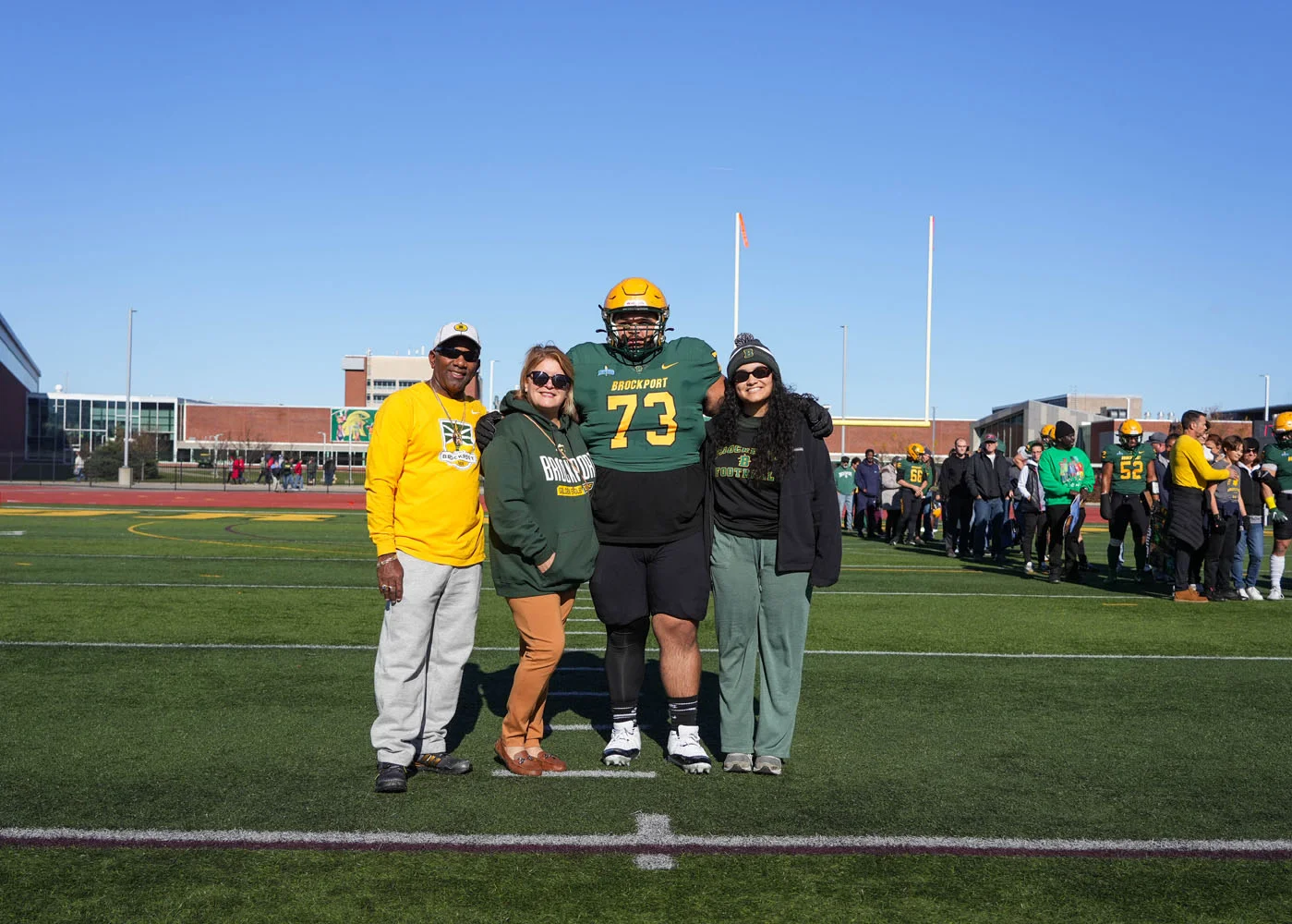 Brockport Football Senior and familyt