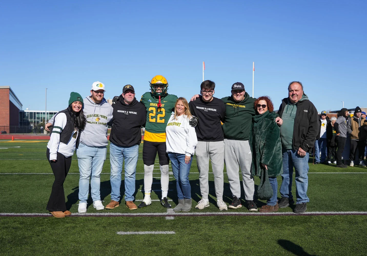 Brockport Football Senior and family - Kyle Haettich