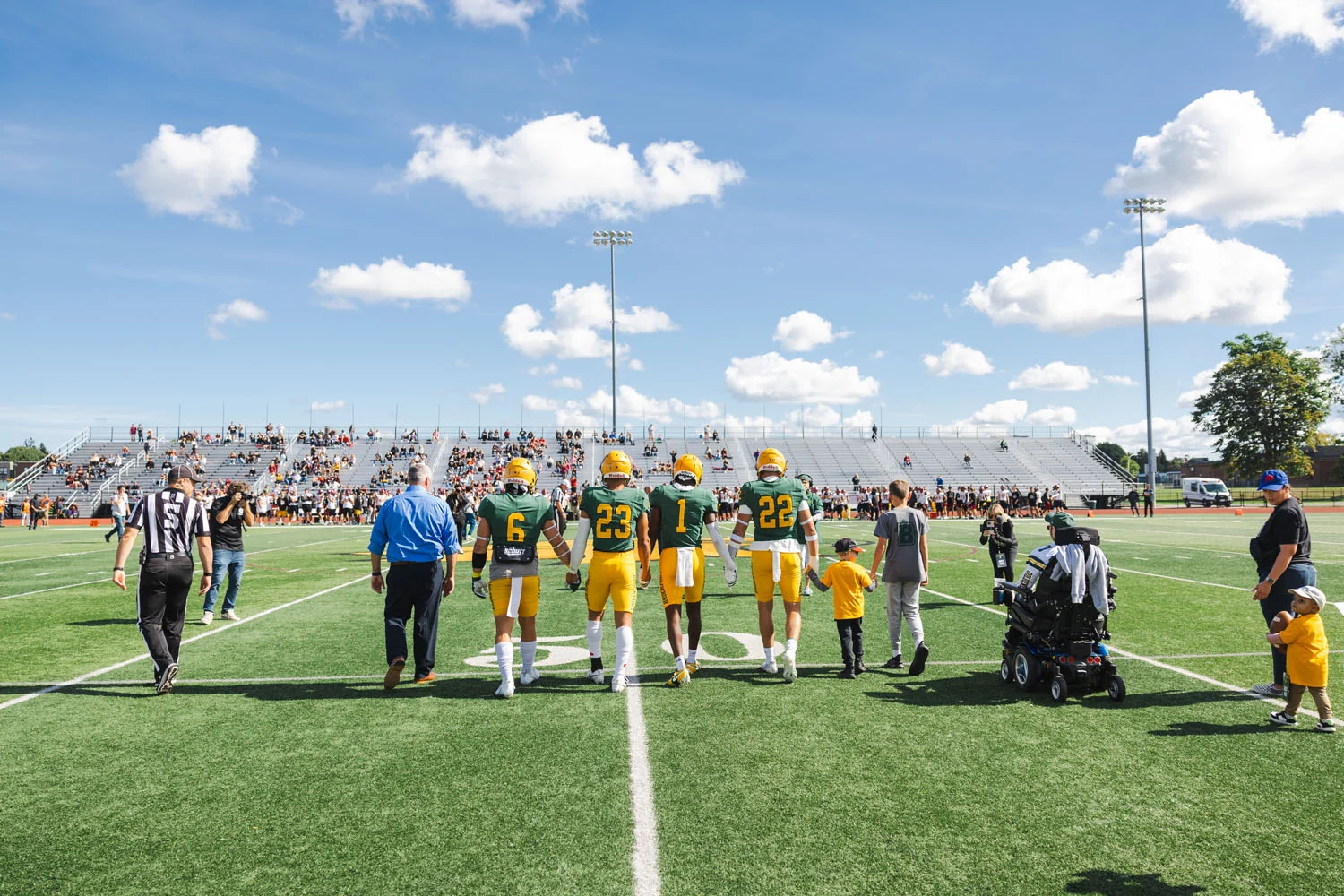 Captains going out for the coin toss